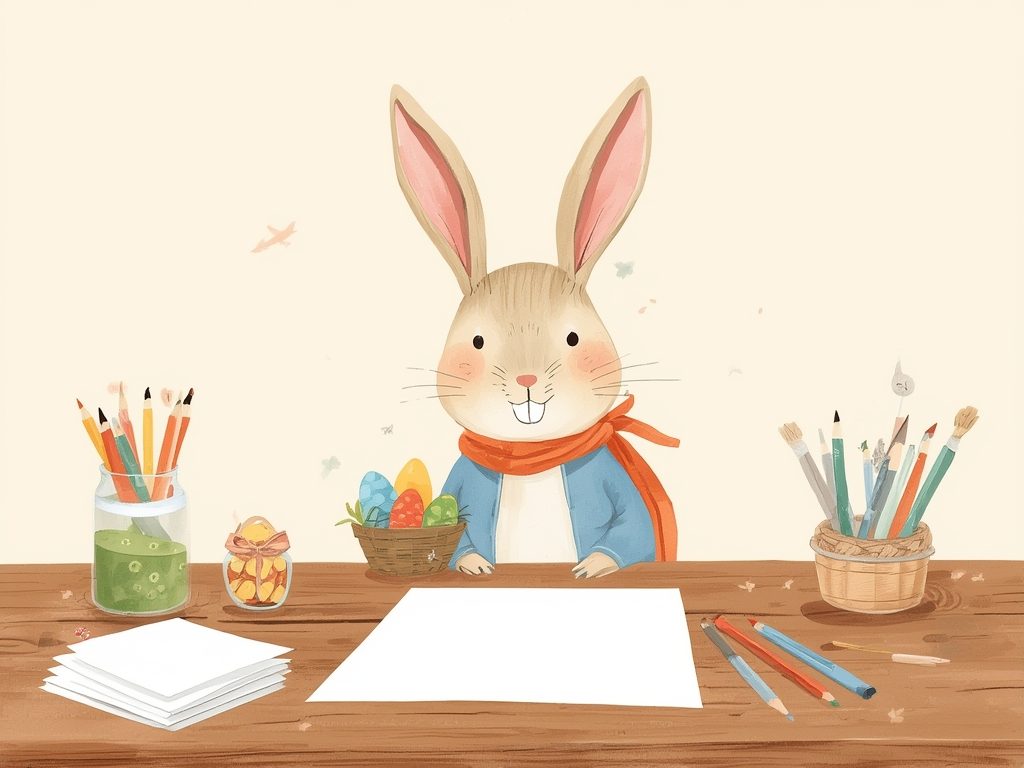 Illustration Simon Super Lapin : coloriage lapin de pâques