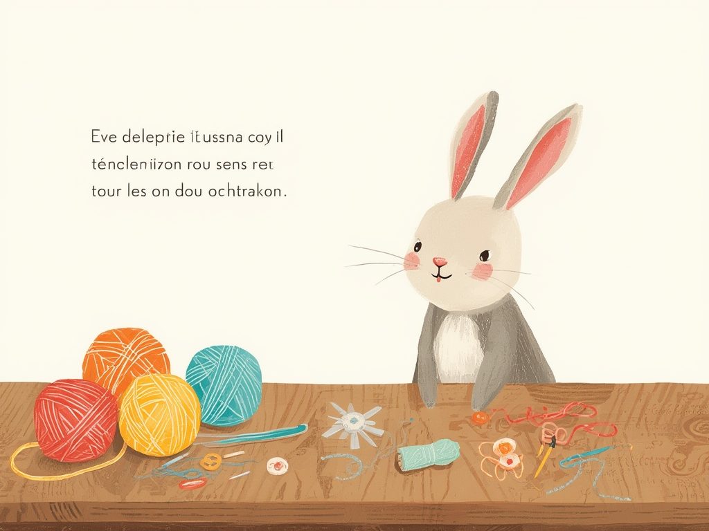 Illustration Simon Super Lapin : lapin au crochet
